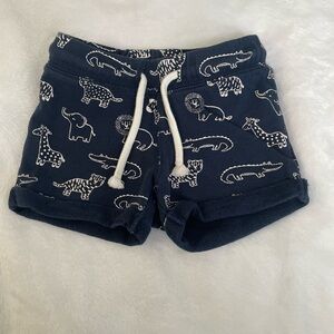 H&M Navy Blue Baby Animal Print Shorts